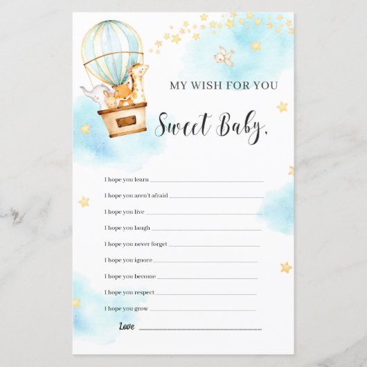 私の願いベイビーシャワーゲームかわいい動物 (正面)