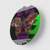 私の願い ラウンド壁時計 (傾斜)