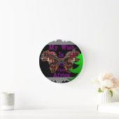 私の願い ラウンド壁時計 (ホーム)