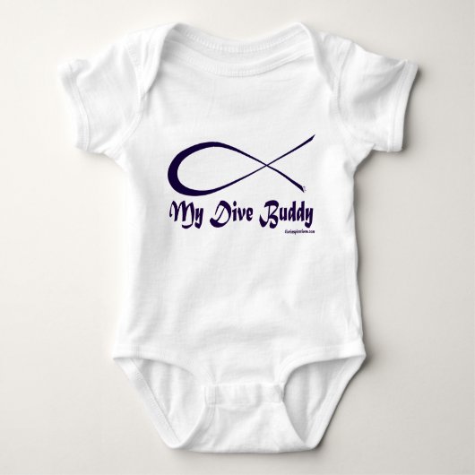 私の飛び込みの相棒のクリーパー ベビーボディスーツ (正面)