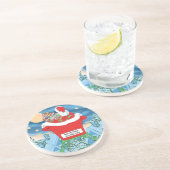 私の飛行がいかにあるかおもしろいなサンタクロースのクリスマスのユーモア コースター (側面)