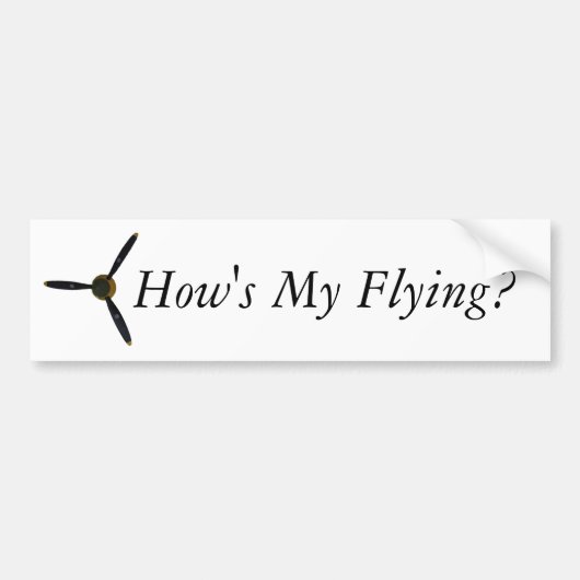 私の飛行はいかにありますか。 バンパーステッカー (正面)