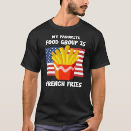 私の食お気に入りの品グルーフランスのプ米国国旗 Tシャツ
