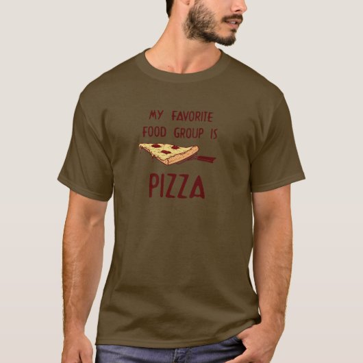私の食お気に入りの品グループはピザ Tシャツ (正面)