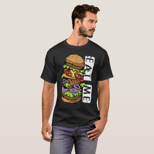 私の食べチーズバーガーIバーガー Tシャツ (正面フル)