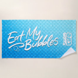 「私の食べ泡」が人生を青くはかりで測す ビーチタオル