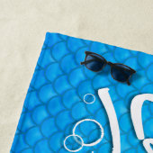 「私の食べ泡」が人生を青くはかりで測す ビーチタオル (インサイチュ)