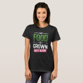 私の食べ物は野菜生まれの食べ野菜Vではない Tシャツ (正面フル)