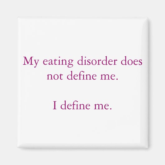 私の食べ物病気は私を定義していない。 マグネット (正面)