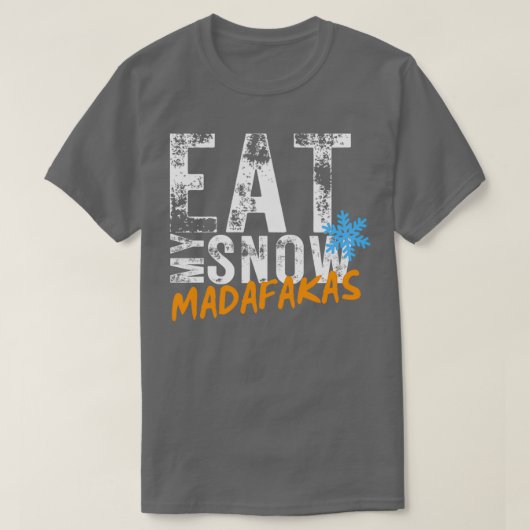 私の食べ雪MADAFAKAS Winter Sports Ski Tシャツ (デザイン正面)