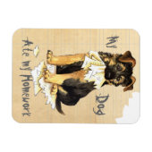 私の食べGSD宿題 マグネット (横)