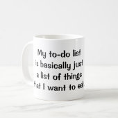 "私の食糧しなければならないことのリスト"のマグ コーヒーマグカップ (正面左)