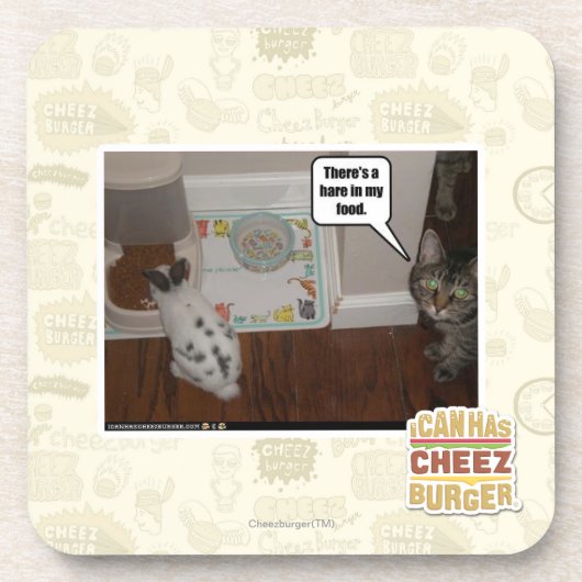 私の食糧にノウサギがあります コースター (正面)