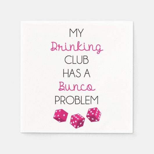 私の飲み会はバンコ問題のナプキンを持っおもしろいている スタンダードカクテルナプキン (正面)