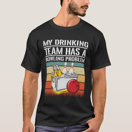 私の飲み会はボーリングだ Tシャツ (正面)
