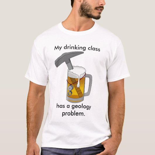 私の飲み友達は地質学マニア Tシャツ (正面)