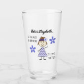 私の飲み物をスティックの形と名前でtouchしてはいけない タンブラーグラス (正面)