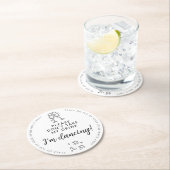 私の飲み物を飲まないでミニマルエレガントモダンね ラウンドペーパーコースター (インサイチュ)