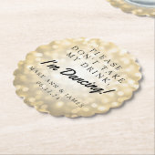 "私の飲み物"の結婚披露宴の金ゴールド取らないで下さい ペーパーコースター (アングル)