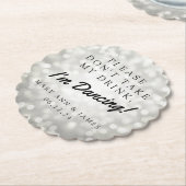 "私の飲み物"の結婚披露宴の銀取らないで下さい ペーパーコースター (アングル)