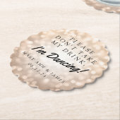 "私の飲み物"の結婚披露宴の銅取らないで下さい ペーパーコースター (アングル)