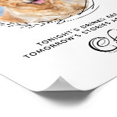 私の飲み物 ペット ウェディング フォト 犬 バー ポスター (角)