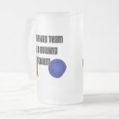 私の飲むチームにボーリング問題があります フロストグラスビールジョッキ (正面左)