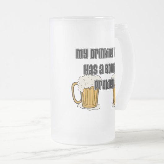 私の飲むチームにボーリング問題があります フロストグラスビールジョッキ (正面右)