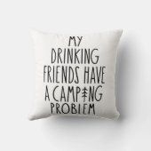 私の飲む友達はキャンプの問題がある クッション (裏面)