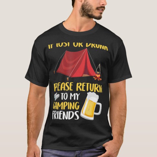 私の飲キャンピングフレンズカンピンに戻って下さい Tシャツ (正面)