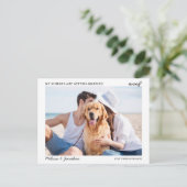 私の飼い主が結婚する ペット ウェディングエンゲージメント 案内ポストカード (スタンド正面)