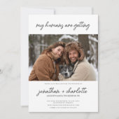 私の飼い主は結婚する 面白い犬の結婚式 セーブザデート (正面)