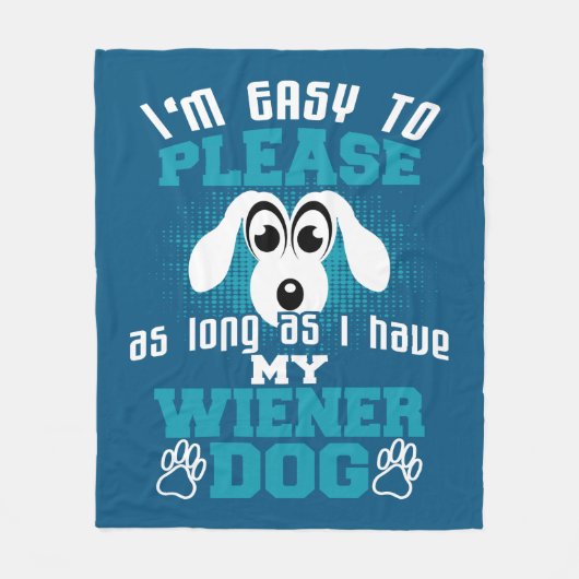 私の飼い犬がいる限り喜ばせる簡単 フリースブランケット (正面)