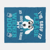 私の飼い犬がいる限り喜ばせる簡単 フリースブランケット (正面(横))