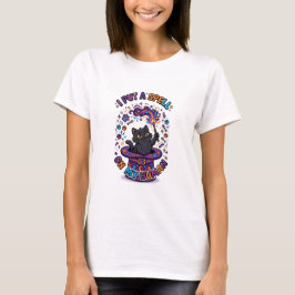 私の飼い猫に魔法をかけた ハロウィン ネコ 魔法使い Tシャツ