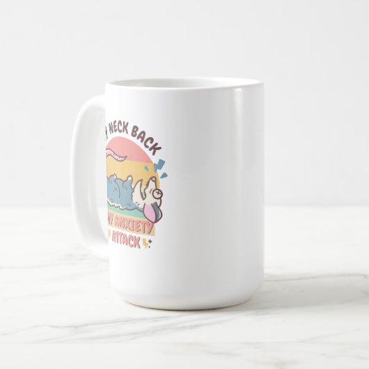 私の首の後ろの不安発作 コーヒーマグカップ (正面左)