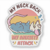 私の首の後ろの不安発作 シール (正面)
