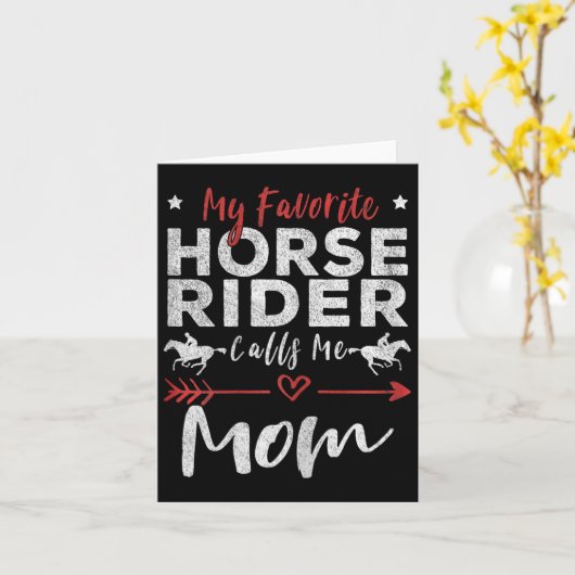 私の馬お気に入りの乗り手は私をママ馬の背を呼ぶ カード (黄色い花)