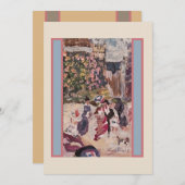 私の馬のルノアールスタイル サンキューカード (正面/裏面)