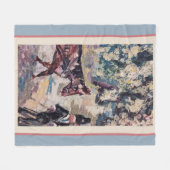 私の馬のルノアールスタイル フリースブランケット (正面(横))