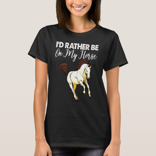 私の馬の女性が乗って Tシャツ (正面)