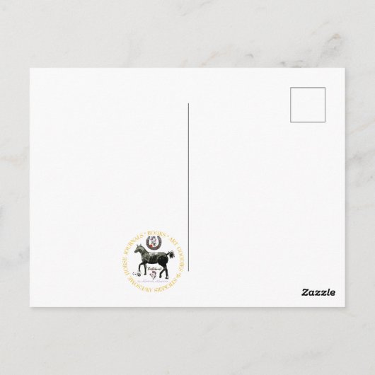 私の馬はがきに乗る天使だった ポストカード (裏面)