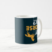 私の馬は大丈夫か？逆おもしろいさまに馬術 コーヒーマグカップ (正面右)