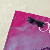 私の馬は私の世界マゼンダだ ビーチタオル (インサイチュ)