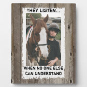 私の馬は私の素朴な写真を理解している フォトプラーク (正面)