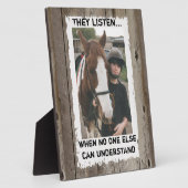 私の馬は私の素朴な写真を理解している フォトプラーク (側面)