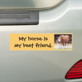 私の馬は私の親友のステッカーです バンパーステッカー (車上)