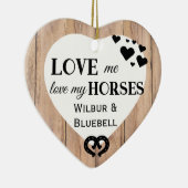 私の馬を愛素朴 セラミックオーナメント (右)