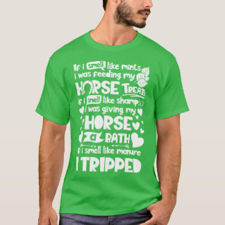 私の馬食べ物を与え乗りレース女子の女性だった( Tシャツ
