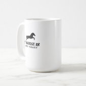 私の馬 馬好きのためのTシャツ コーヒーマグカップ (正面左)